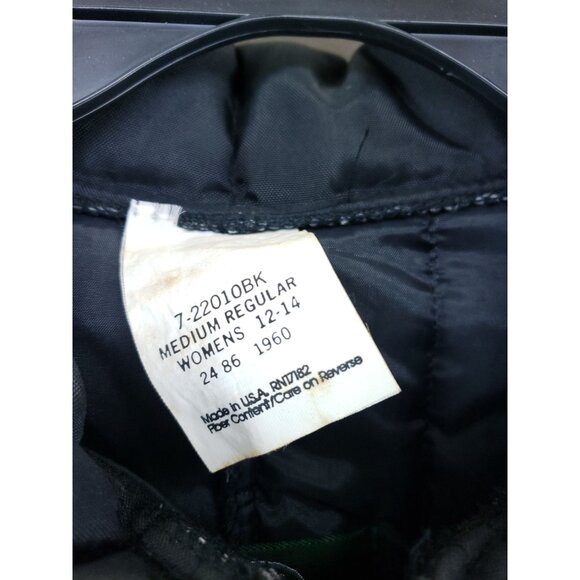Vintage Insulated Snow Suit Coveralls Womens Size 12-14 Black Nylon Blend - Picture 7 of 10